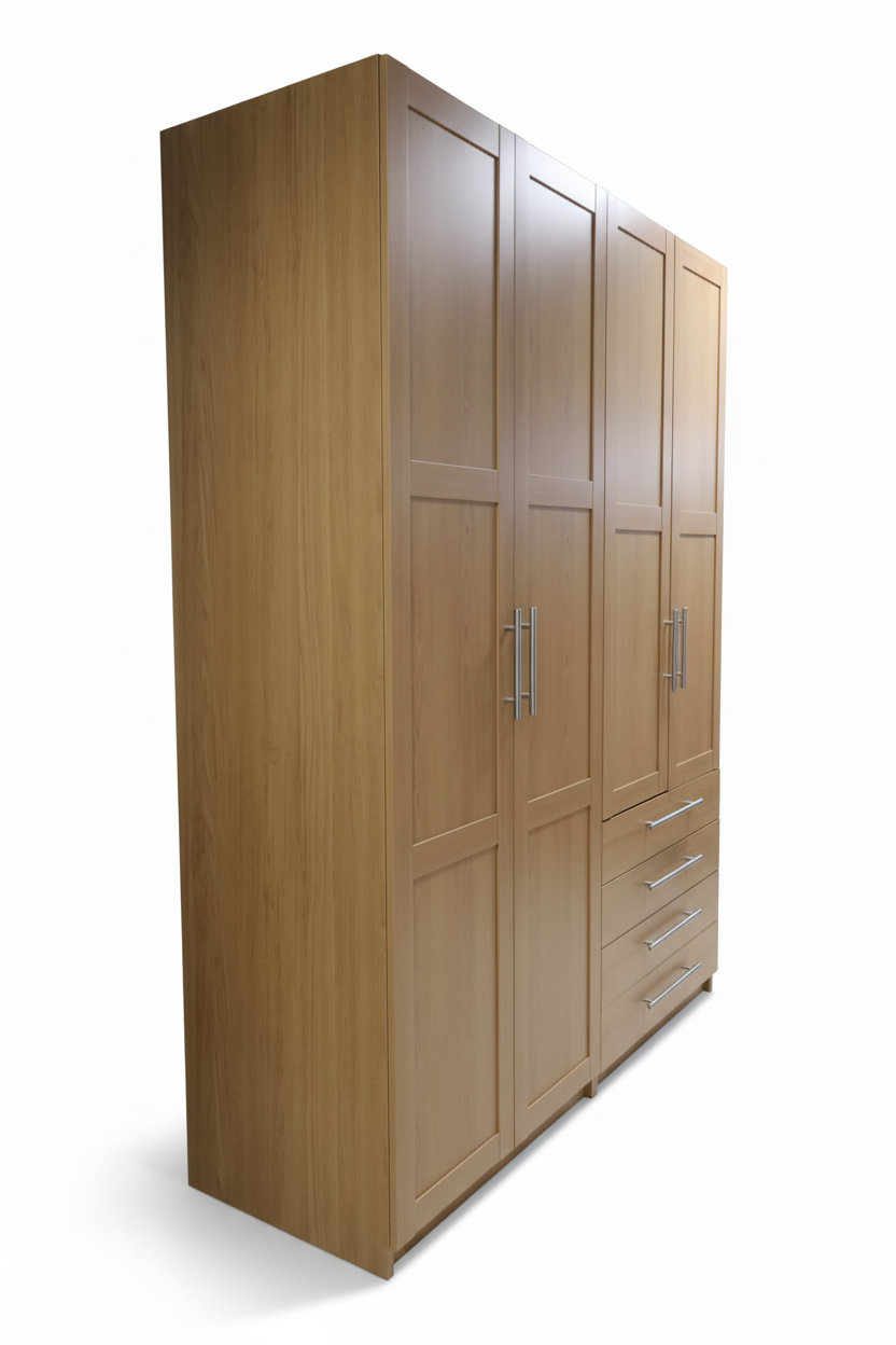 Armadio Ikea Beige 4 ante con 4 cassetti